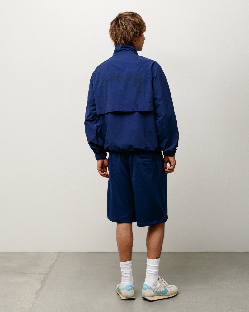 Stussy Jakker Mørkeblå - Stüssy Warm Up Jacket Herre YZ91-6011H9