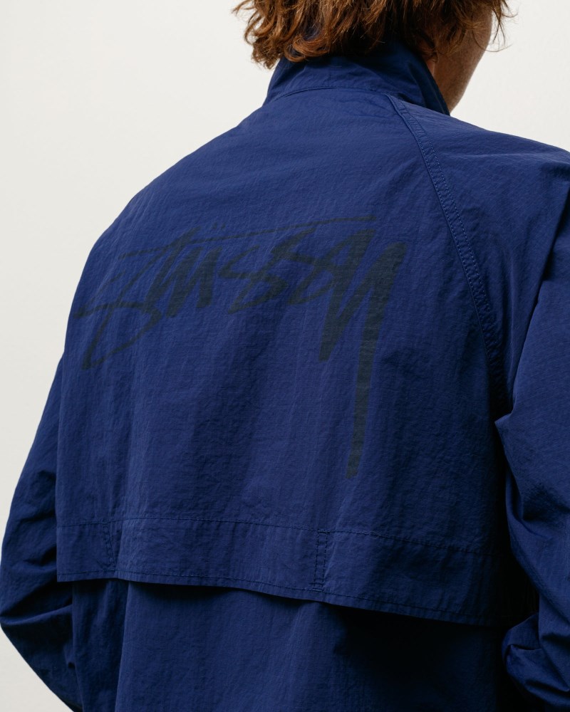 Stussy Jakker Mørkeblå - Stüssy Warm Up Jacket Herre YZ91-6011H9