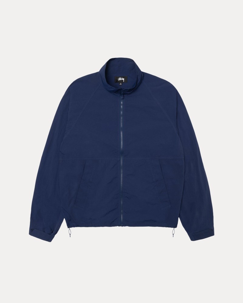 Stussy Jakker Mørkeblå - Stüssy Warm Up Jacket Herre YZ91-6011H9