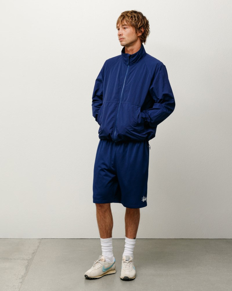 Stussy Jakker Mørkeblå - Stüssy Warm Up Jacket Herre YZ91-6011H9