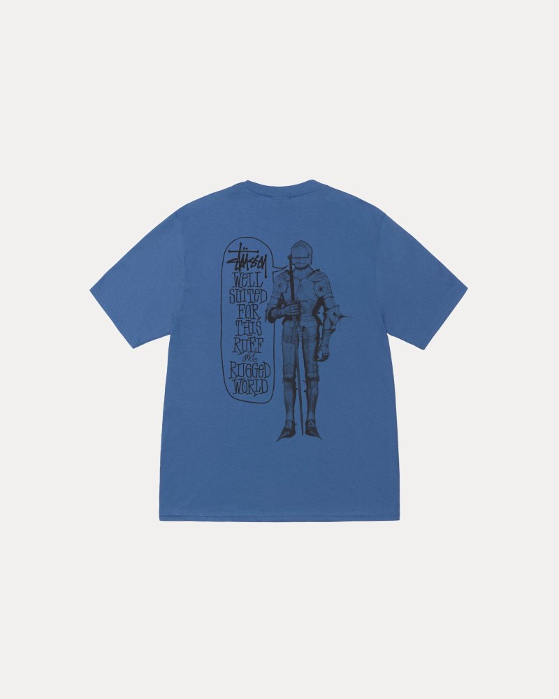 Stussy T Shirts Blå - Stüssy Well Suited Tee Dame KN81-0641A6